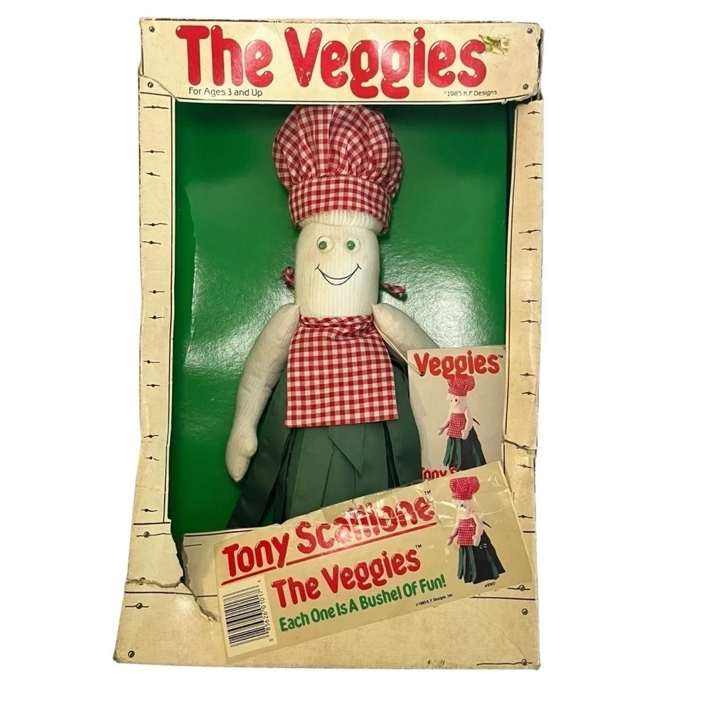 🌽 Vintage 1985 Tony Scallione “The Veggies” Plush Doll with Box